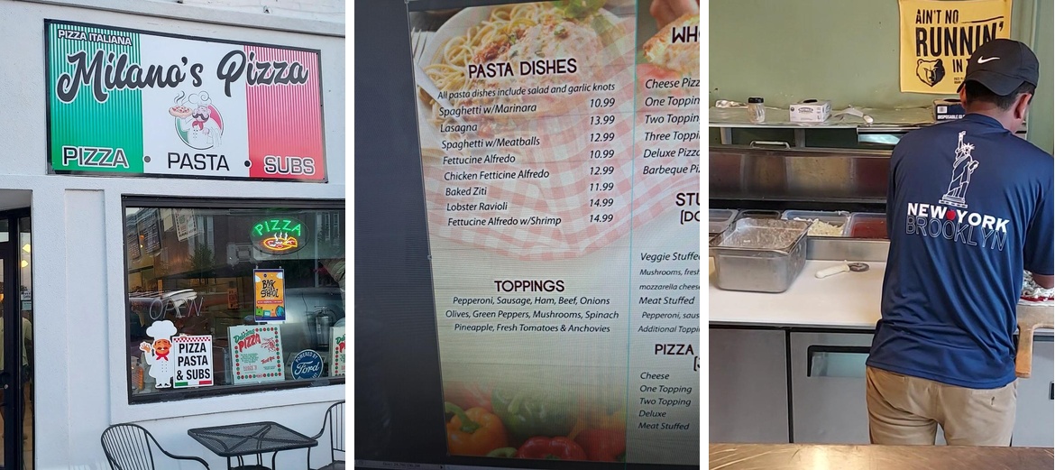 Milano's Pizza Menu